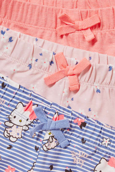 Children - Multipack of 3 - Hello Kitty - sweat shorts - neon pink