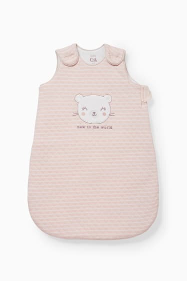 Babies - Baby sleeping bag - striped - rose