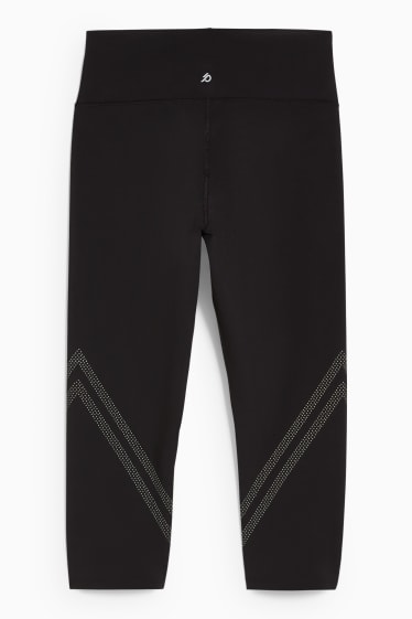 Dames - Functionele Capri legging - supportive - running - zwart