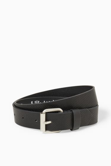 Unisex - Riem - imitatieleer - zwart