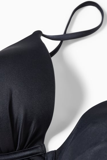Damen - Bikini-Top mit Bügel - wattiert - schwarz