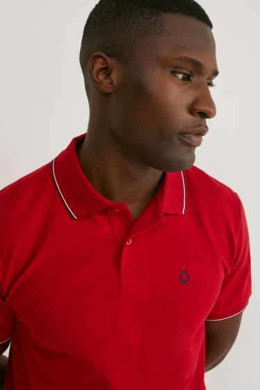 Men - Polo shirt - LYCRA® - dark red