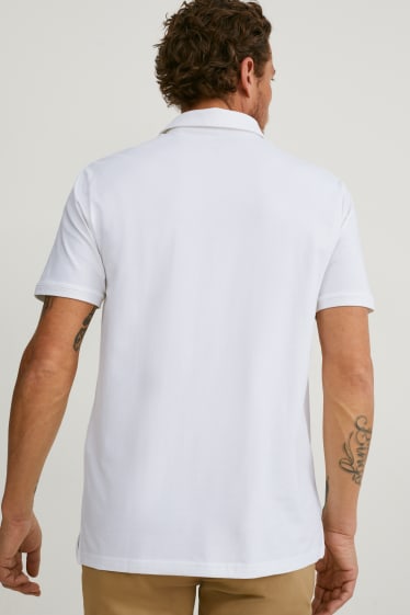 Hommes - Polo - Flex - LYCRA® - blanc