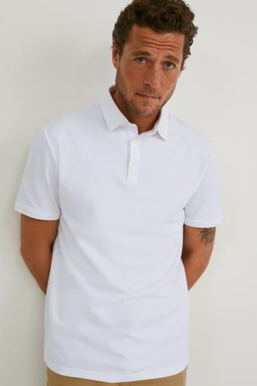 Men - Polo shirt - Flex  - LYCRA® - white