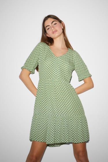 Women - CLOCKHOUSE - dress - patterned - light green