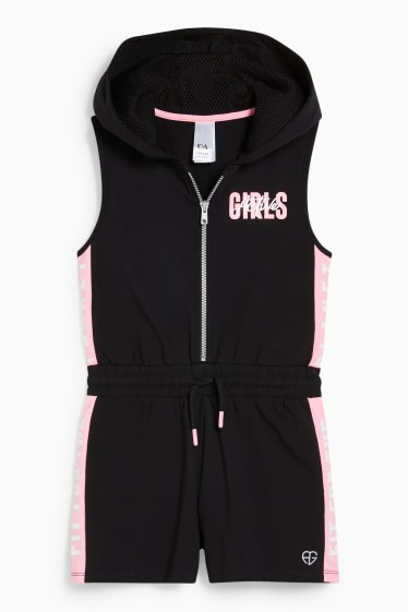 Children - Jumpsuit with hood - black
