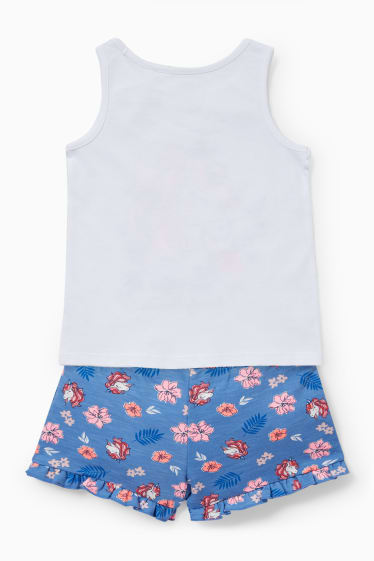 Children Girls - Unicorn - set - top and sweat shorts - 2 piece - white