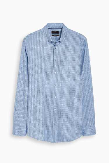 Men - Business shirt - regular fit - button-down collar - light blue