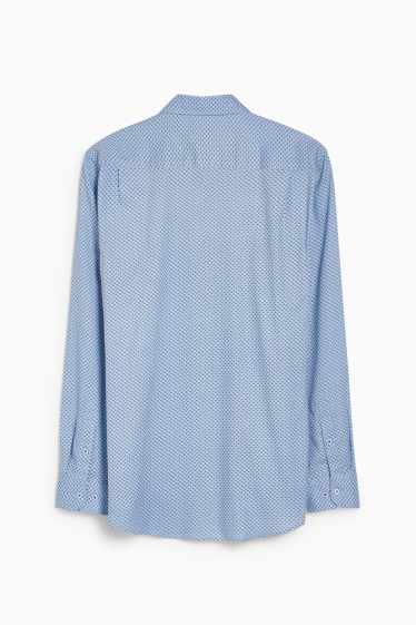 Men - Business shirt - regular fit - button-down collar - light blue