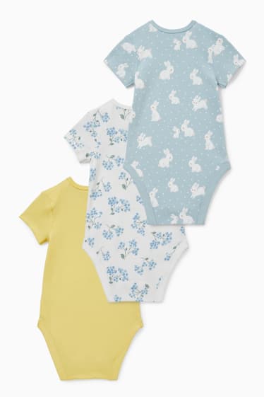 Babies - Multipack of 3 - baby bodysuit - light blue