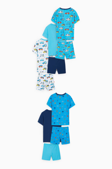Kinder - Multipack 5er - Shorty-Pyjama - 10 teilig - blau