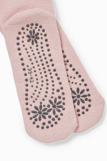 Women - Multipack of 2 - non-slip socks - rose