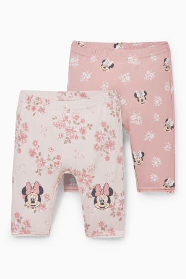 Babies - Multipack of 2 - Minnie Mouse - baby capri leggings - rose