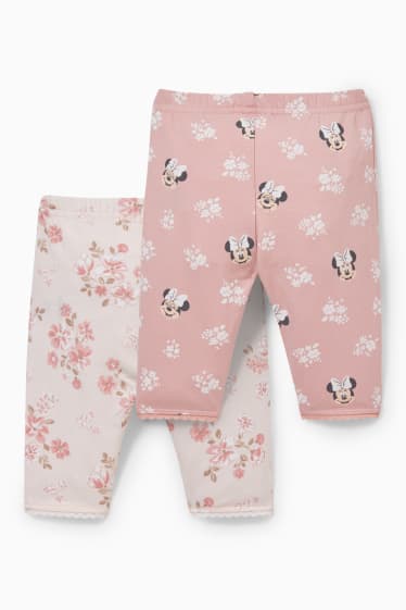 Babies - Multipack of 2 - Minnie Mouse - baby capri leggings - rose