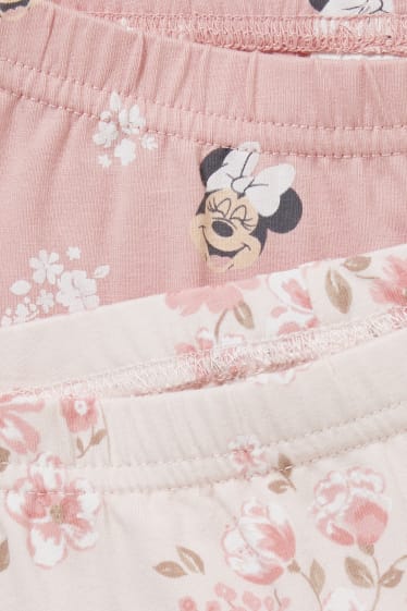 Babies - Multipack of 2 - Minnie Mouse - baby capri leggings - rose