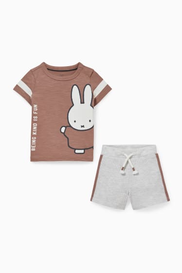 Babies - Miffy - baby outfit - 2 piece - brown