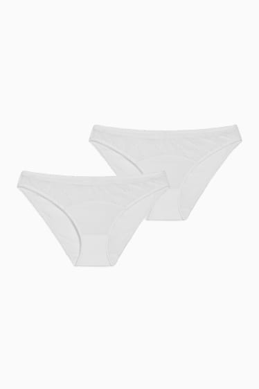 Donna - Confezione da 2 - slip - bianco crema