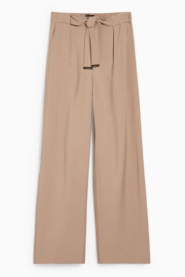 Donna - Pantaloni di stoffa - straight fit - beige