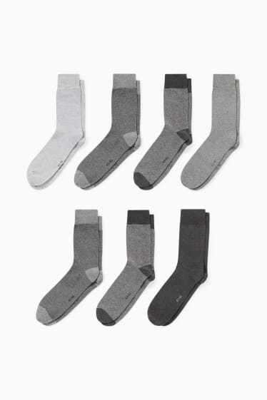 Home - Paquet de 7 - mitjons - LYCRA® - gris clar jaspiat