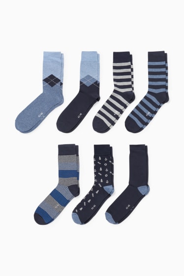 Men - Multipack of 7 - socks - LYCRA® - dark blue