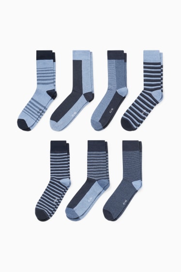 Hommes - Lot de 7 - chaussettes - LYCRA® - bleu  / bleu foncé