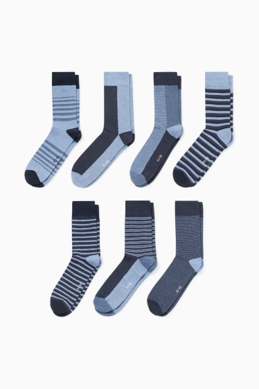 Men - Multipack of 7 - socks - LYCRA® - blue / dark blue