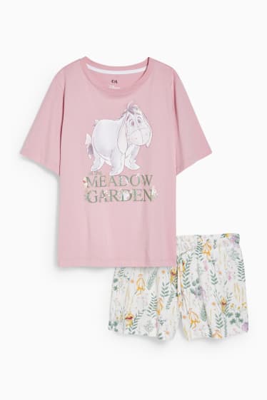 Dámské - Medvídek Pú - letní pyžamo - 2dílné - růžová