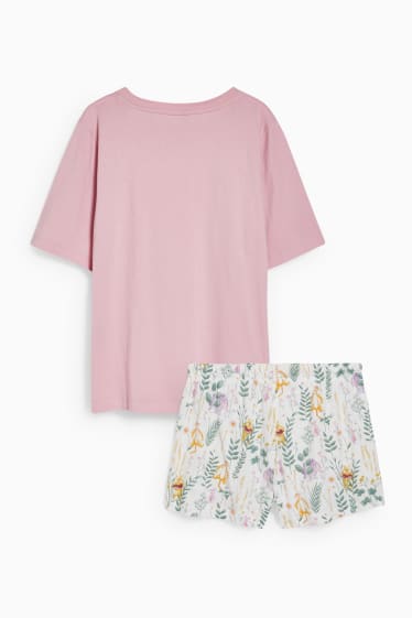 Damen - Winnie Puuh - Shorty-Pyjama - 2 teilig - rosa