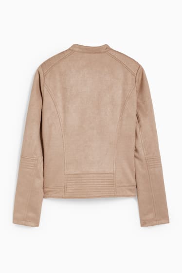Women - Jacket - faux suede - light brown