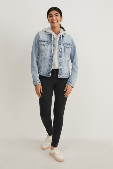 Donna - Skinny jeans - vita molto alta - jeans grigio scuro
