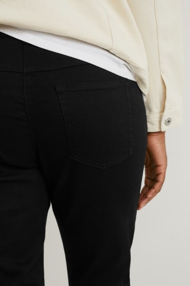 Dámské - Kalhoty - slim fit - černá