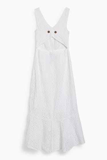 Women - Dress  - embroidered - white
