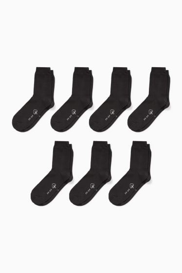 Femmes - Lot de 7 - chaussettes - noir