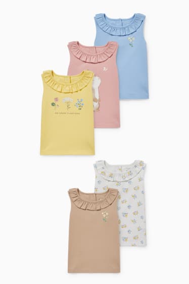 Bébés - Lot de 5 - hauts pour bébé - rose