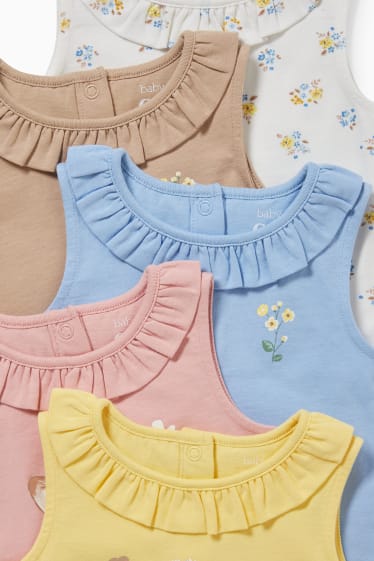 Bébés - Lot de 5 - hauts pour bébé - rose