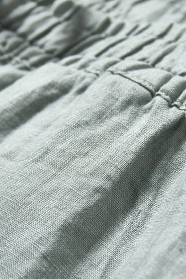 Women - Linen culottes - mint green