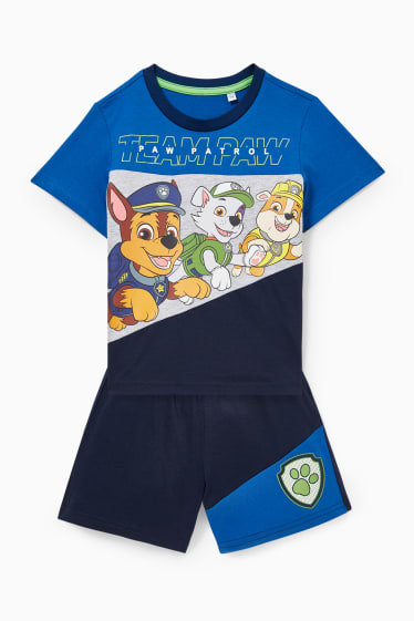 Kinderen - Paw Patrol - shortama - 2-delig - donkerblauw