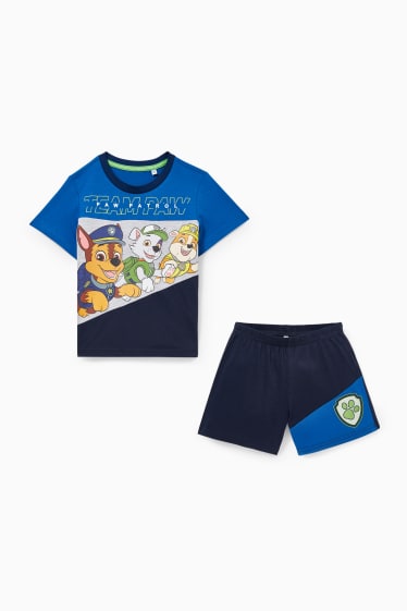 Kinderen - Paw Patrol - shortama - 2-delig - donkerblauw