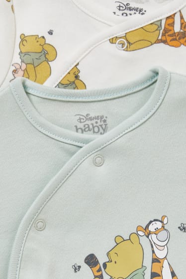 Babies - Multipack of 2 - Winnie the Pooh - baby sleepsuit - mint green