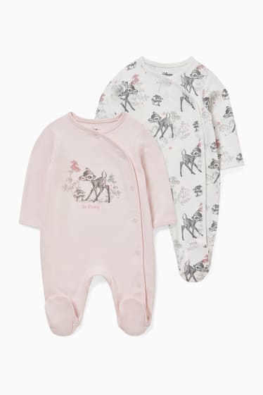 Babies - Multipack of 2 - Bambi - baby sleepsuit - rose