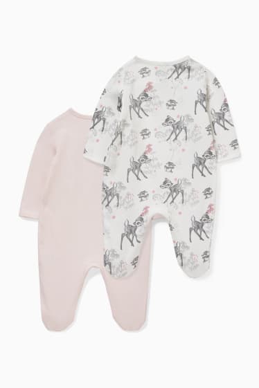 Babies - Multipack of 2 - Bambi - baby sleepsuit - rose