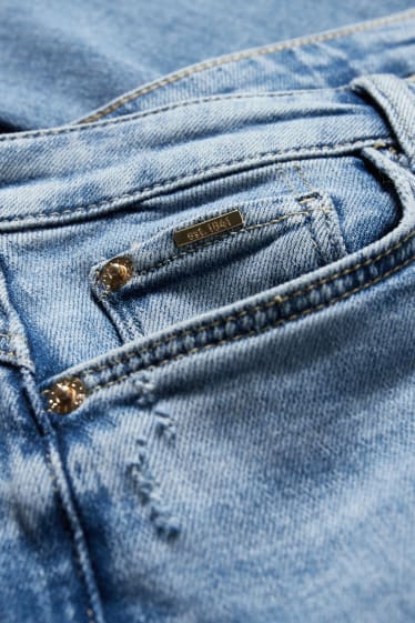 Women - Bootcut jeans - mid waist - denim-light blue