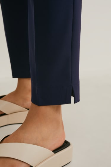Kobiety - Spodnie materiałowe - slim fit - ciemnoniebieski