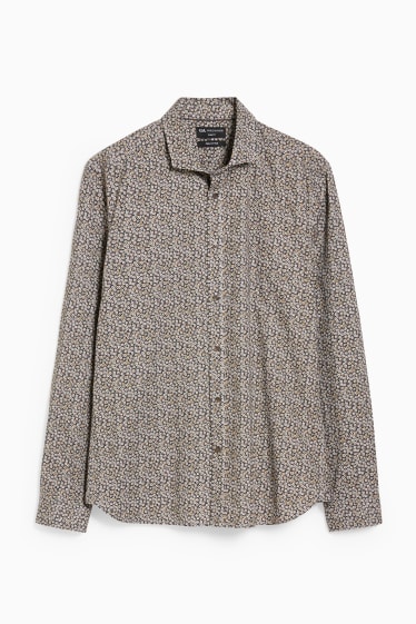 Men - Shirt - slim fit - cutaway collar - multicoloured