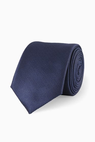 Mężczyźni - Krawat - ciemnoniebieski