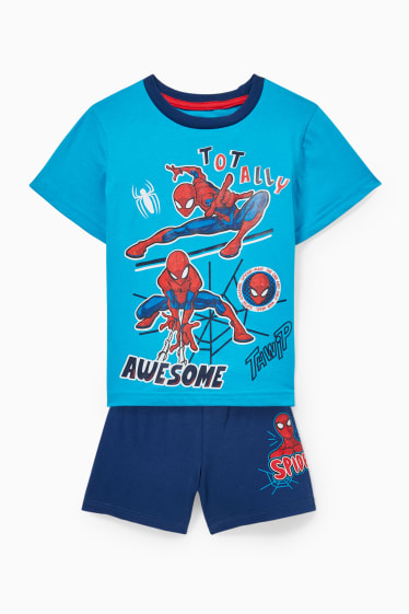 Children - Spider-Man - short pyjamas  - 2 piece - blue