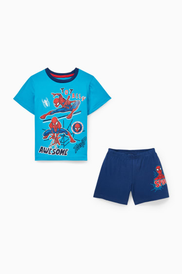 Children - Spider-Man - short pyjamas  - 2 piece - blue