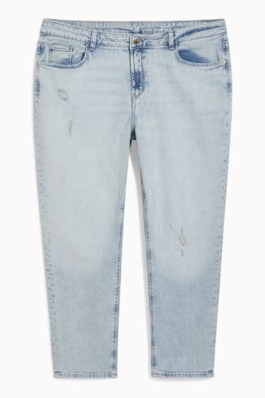 Dames - Premium boyfriend jeans - low waist - jeanslichtblauw