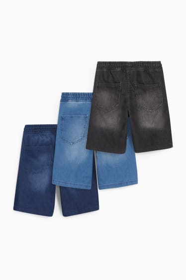 Children - Multipack of 3 - denim shorts - blue denim