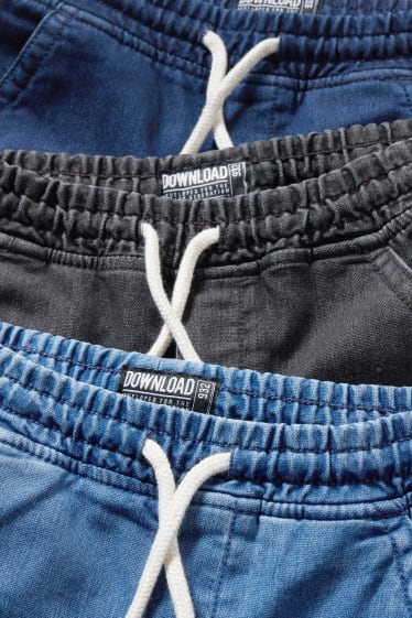 Kinder - Multipack 3er - Jeans-Shorts - jeansblau